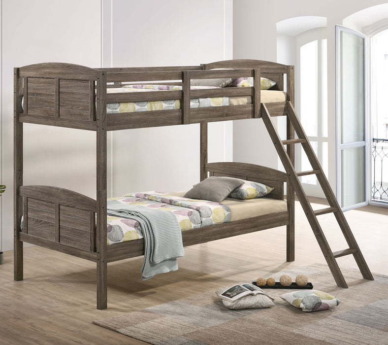 Flynn Bunk Bed Weathered Brown