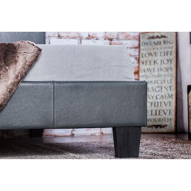 Winn Park Cal.King, E.King, Twin, & Full Bed Chrome, Gray, Brown, & Chrome