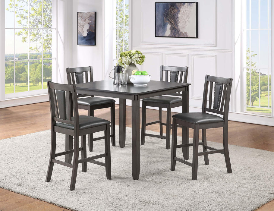 Donluc 5-Pcs Counter Height Dining Set in Grey