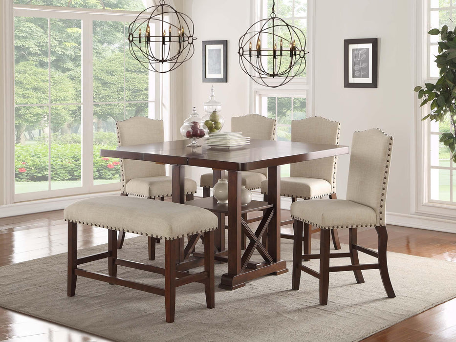 Sfvnco Counter Height Table in Cherry