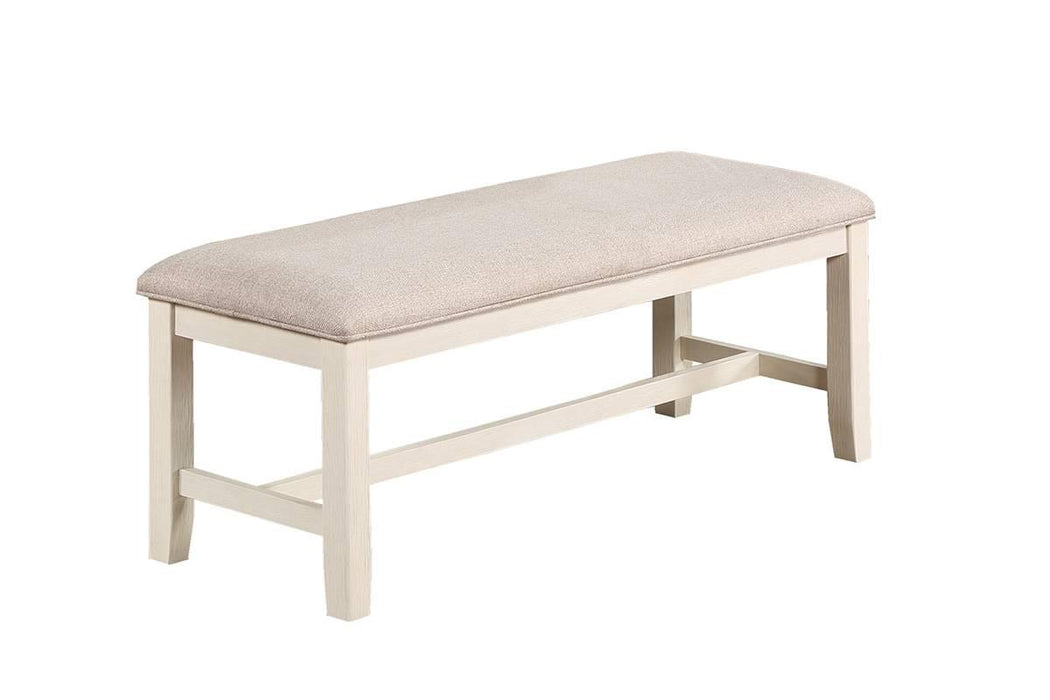 Tamich Dining Bench in Ivory/White