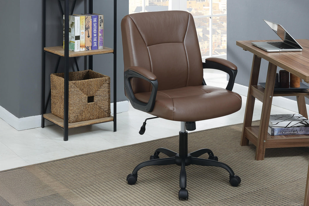 Uefurn Office Chair/Faux Leather in Brown