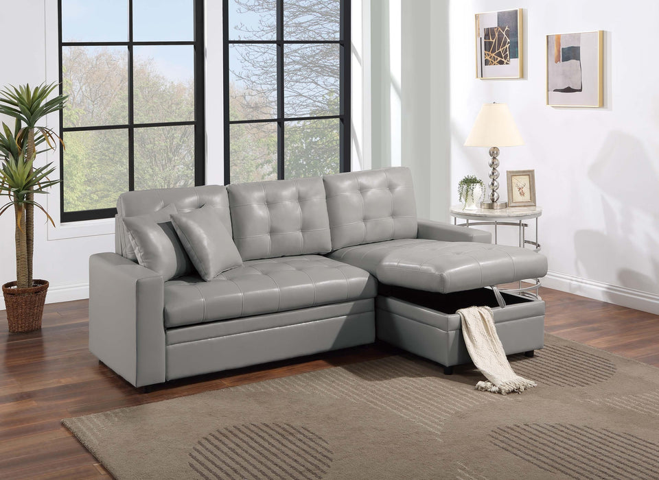 Yanlin Convertible Sectional in Light Gray