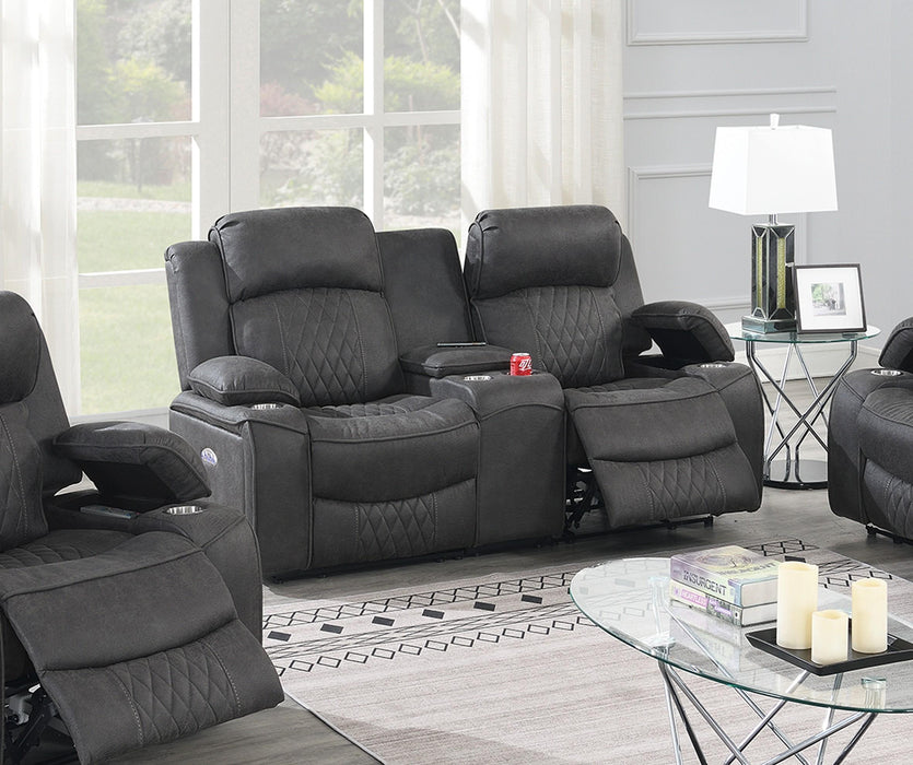 Taiyus Power Loveseat in Charcoal