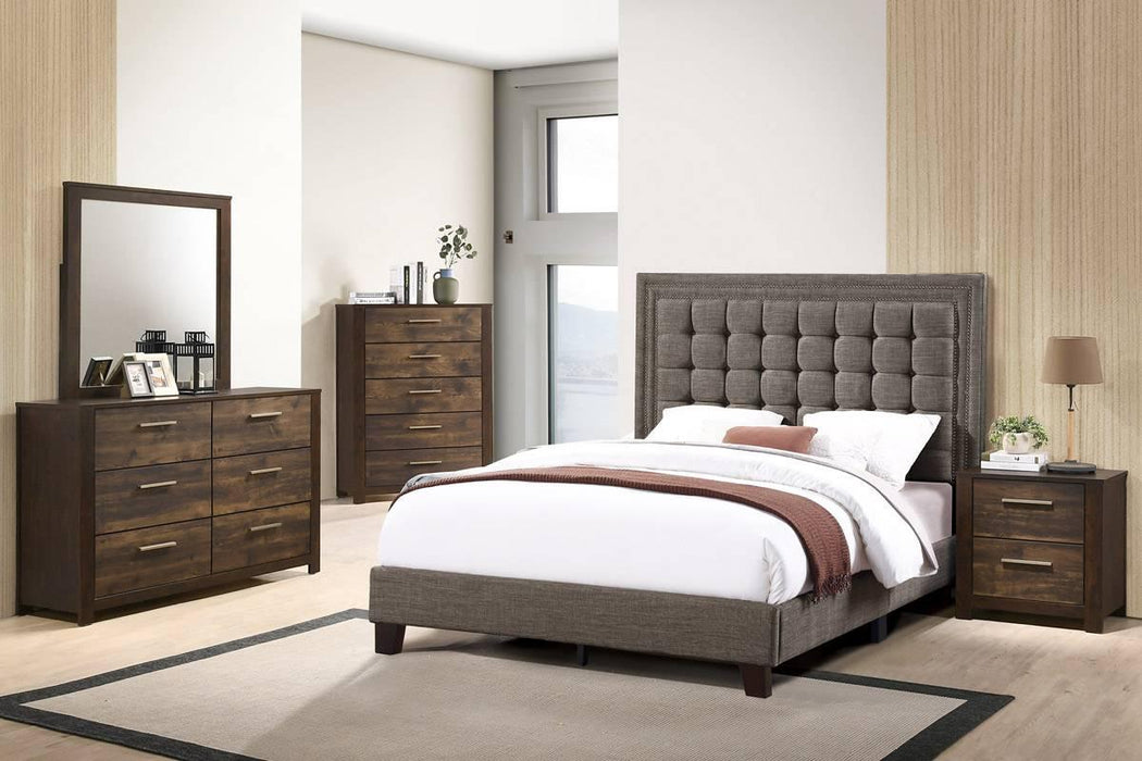 Vphong Queen Bed in Brown / Espresso