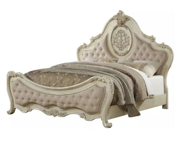Acme Ragenardus Queen Bed in Antique White 27010Q