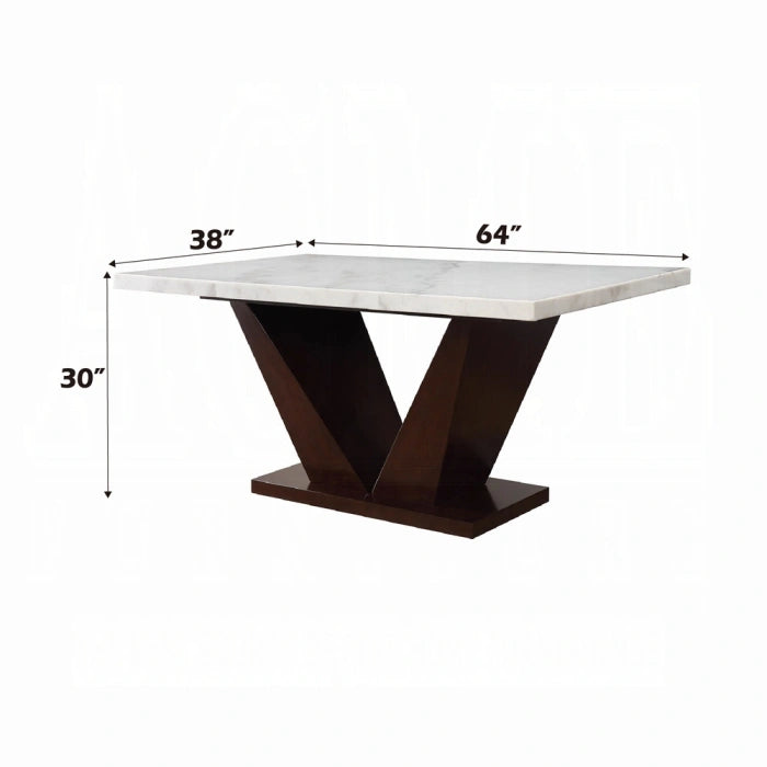Forbes Dining Table With Marble Top