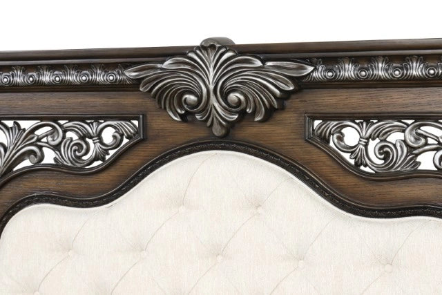 Promenade E.King & Queen Bed Brown & White