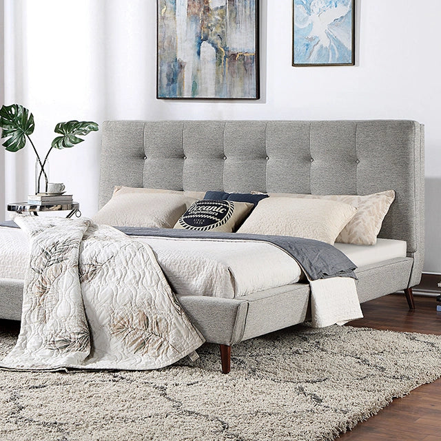 LEOMIN Cal.King, E.King, Full, & Queen Bed, Gray