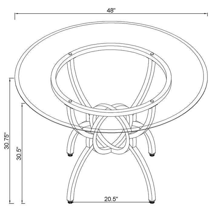 Aviano 5 Pc Dining Set