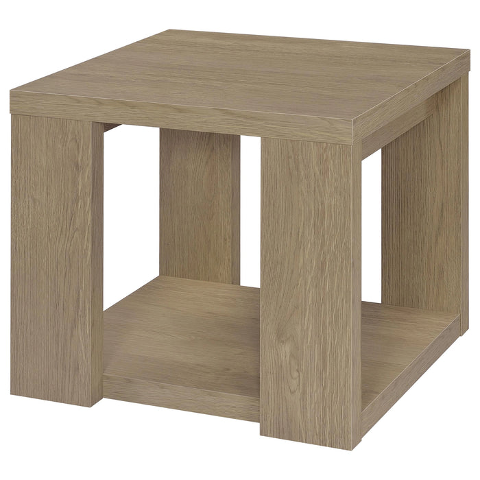 Pavone Open-Shelf Coffee and End Table Set - Latte 2-Piece Set