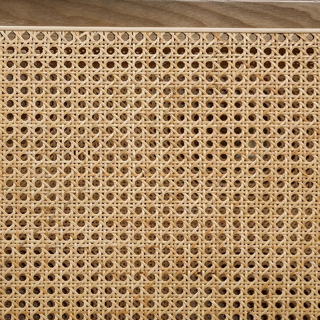 ALESUND Loveseat, Beige/Light Oak, Natural & Brown