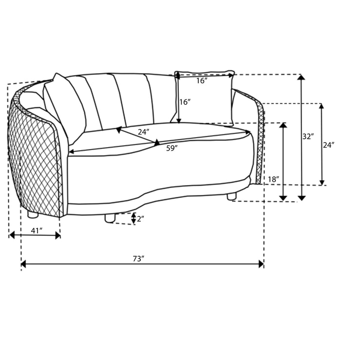 Brookside Stationary Loveseat