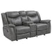 Conrad Upholstered Motion Loveseat Cool Grey image