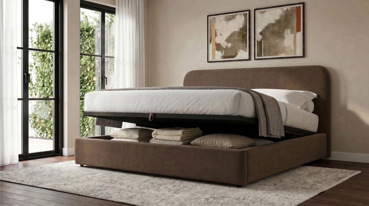 Anders Upholstered Storage Lift Platform Bed