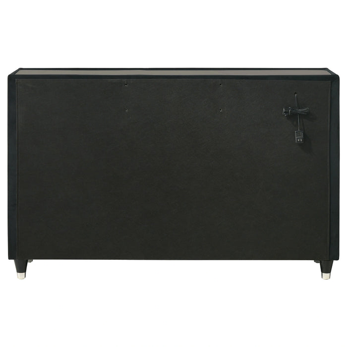 Ravenne Velvet Upholstered LED Dresser