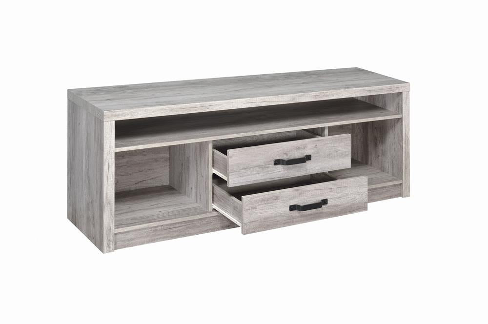 Burke 2-drawer TV Console Grey Driftwood