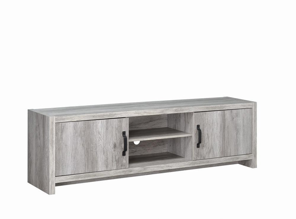 Burke 2-door TV Console Grey Driftwood