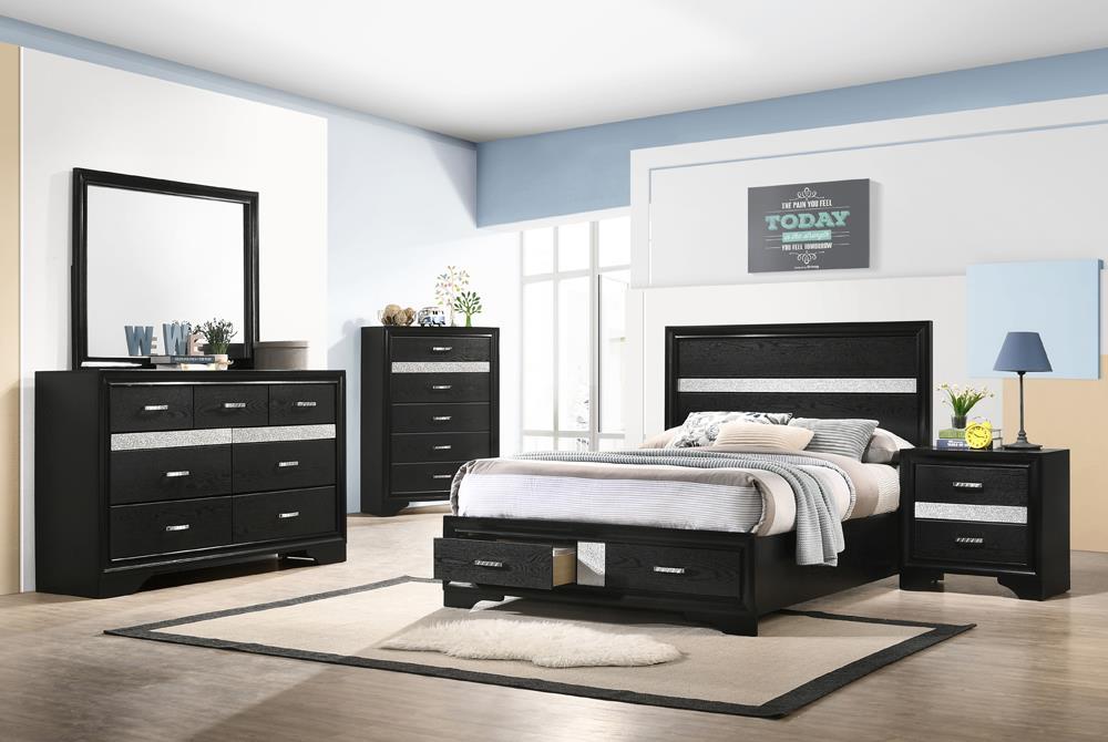 Miranda Full Storage Bed Black