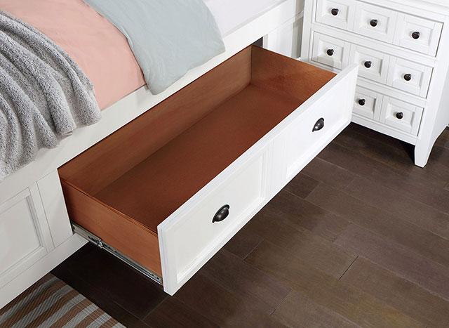 CASTILE Cal.King, E.King, Full, Queen, & Twin Bed, White, Pink, & Grey