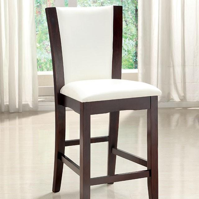 Manhattan III Dark Cherry/White Counter Ht. Chair, White (2/CTN) image