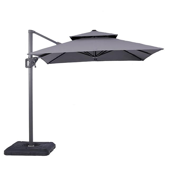 Fida 8 Ft Square Umbrella w/ Double Top + 37" Large Base image