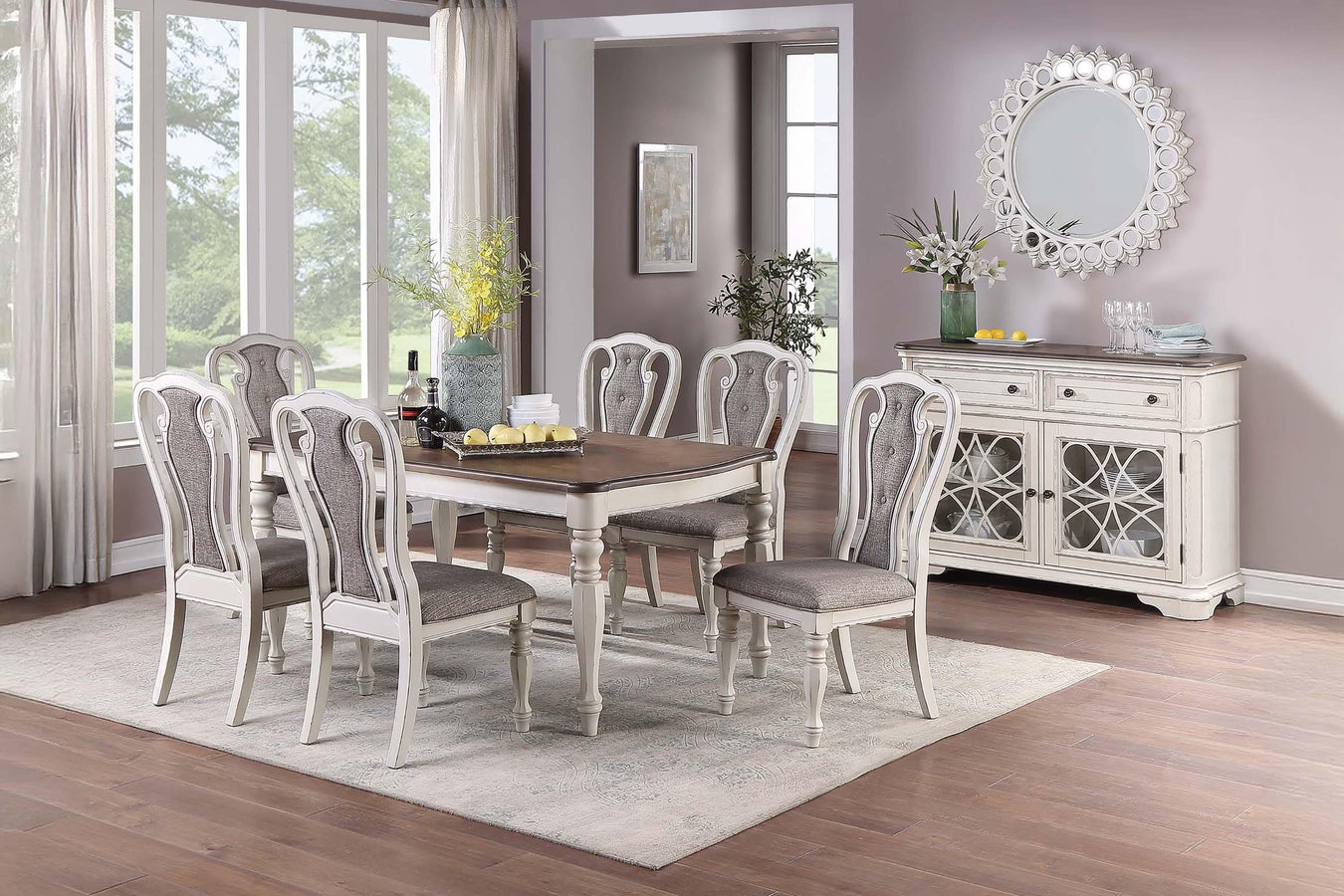 Antique White and oak