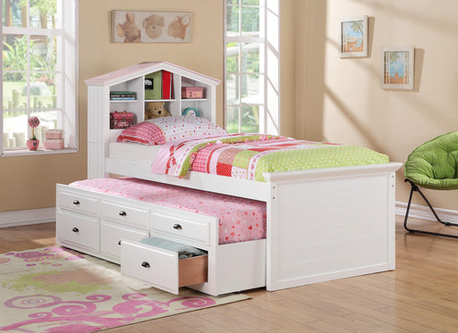 Mcraft Twin Bed W/Trundle-White W. Drawers in White image