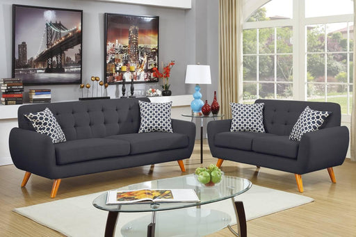 Boxiny 2-Pcs Sofa Set in Ash Black image