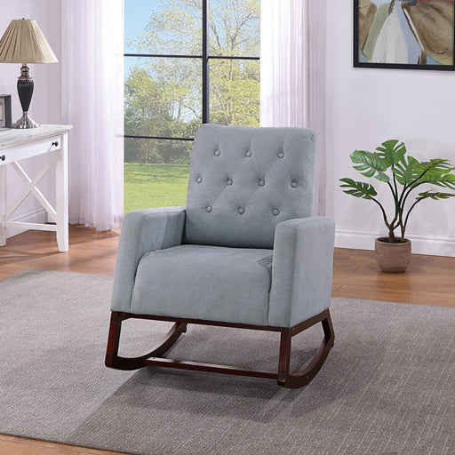 Bstfur Rocker Chair in Steel Gray/Espresso image