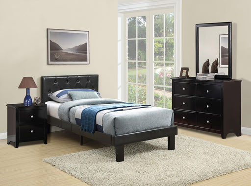 Chyuan Twin Bed in Black / Espresso image