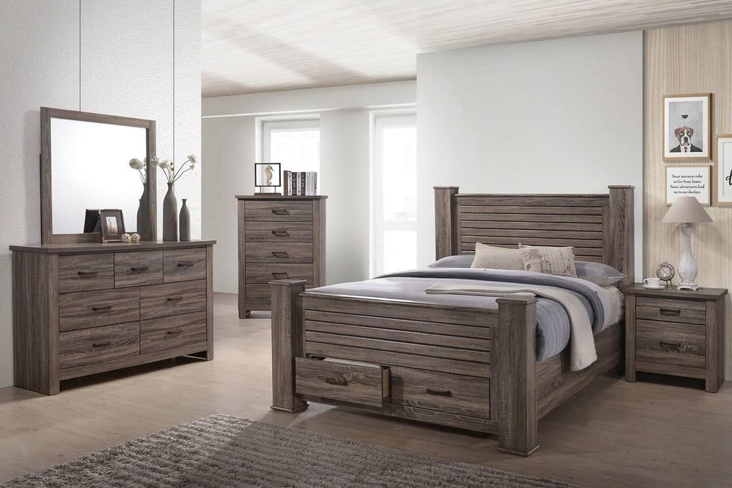 Liihen Queen Bed in Brown