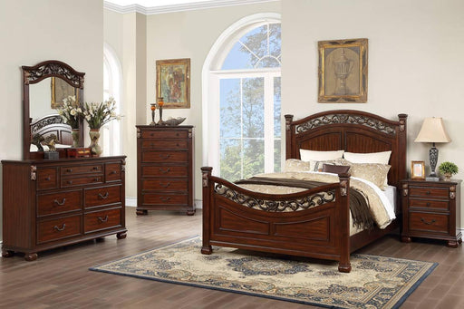 Mcraft Eastern King Bed in Dark Cherry image