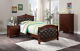 Mcraft Full Bed-Dark Cherry/Espresso Pu in Cherry image