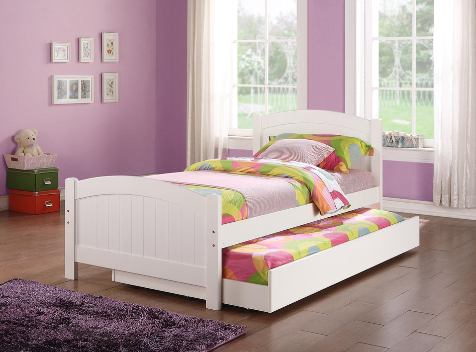 Mcraft Twin Bed W/Trundle-White in White image