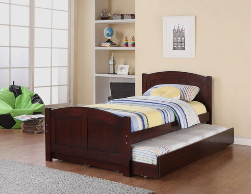 Mcraft Twin Bed W/Trundle-Cherry in Dark Cherry image