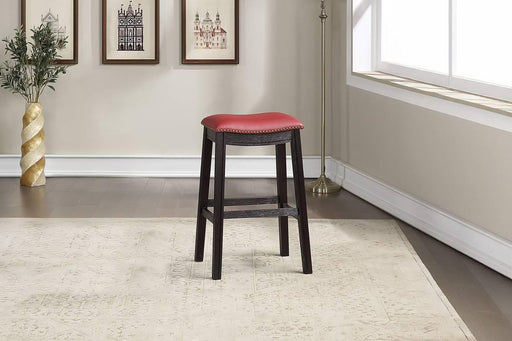 Sfvnco Bar Stool in Burgundy Pu/Espresso Frame image