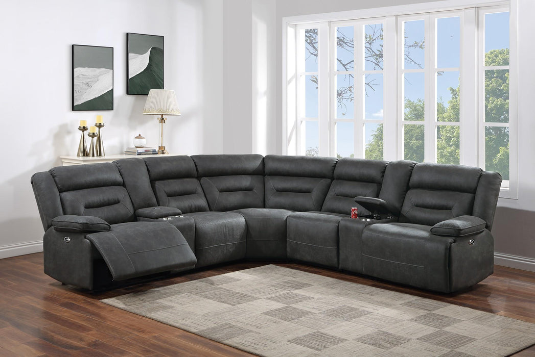 Taiyus Power Motion Sectional in Charcoal image