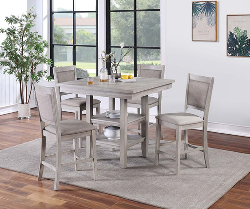 Tamich 5-Pcs Counter Height Dining Set in Rustic Grey image