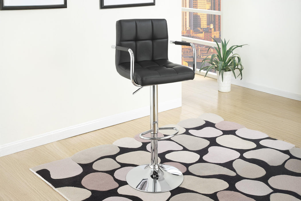 Uefurn Adjustable Bar Stool in Black image