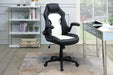 Uefurn Office Chair/Faux Leather in Black+White image