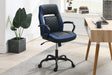 Uefurn Office Chair/Faux Leather in Black+Blu image