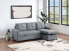 Uniqvn Convertible Sectional Set in Black Gray image