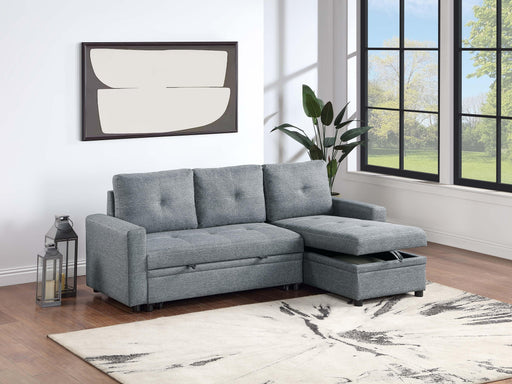 Uniqvn Convertible Sectional Set in Black Gray image