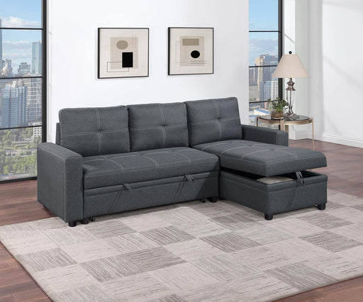 Uniqvn Convertible Sectional Set in Charcoal image