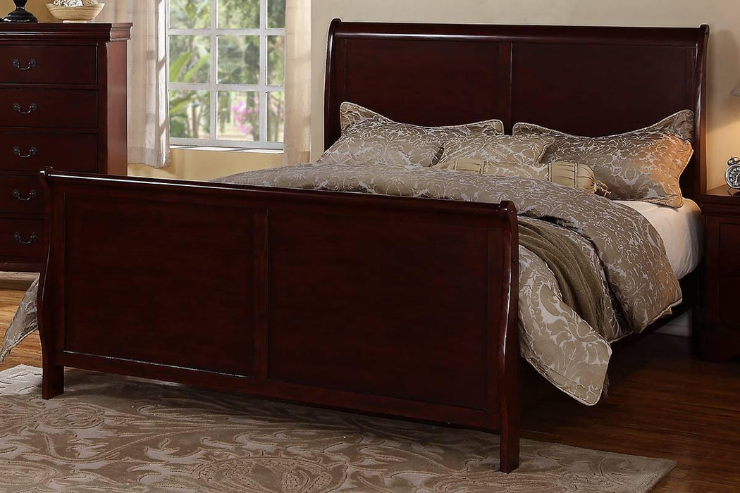 Vfvnco Calif. King Louis Phillippe Bed - Cherry in Cherry image