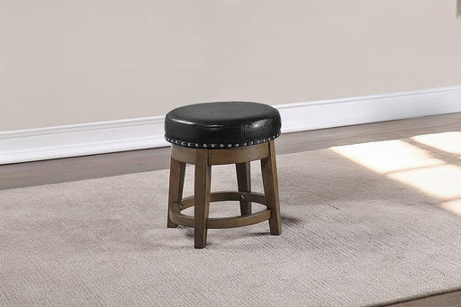 Sfvnco Swivel Stool in Black Pu/Walnut Frame image