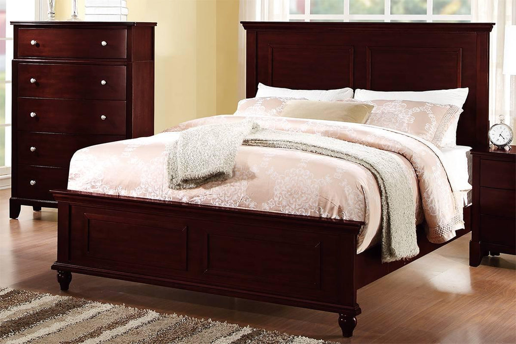 Vfvnco Eastern King Bed-Dark Cherry in Dark Cherry image