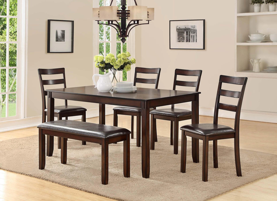 Minyou 6-Pcs Dining Set in Cherry Finish