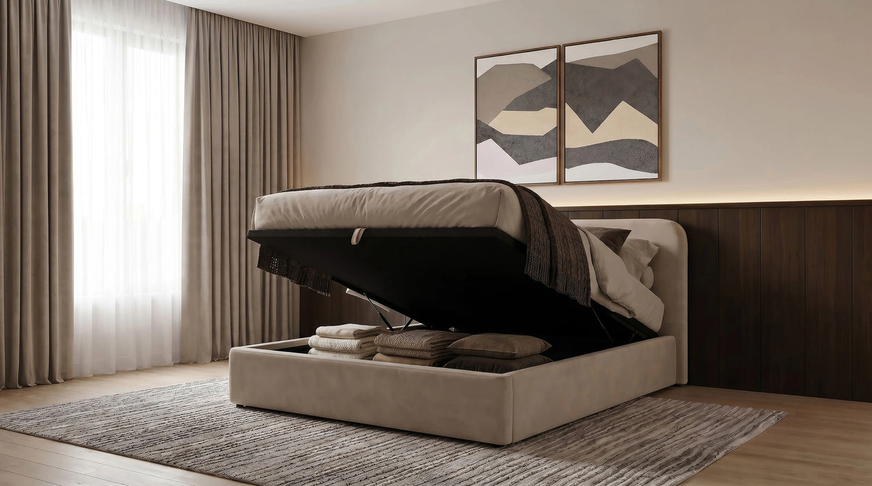 Anders Upholstered Storage Lift Platform Bed